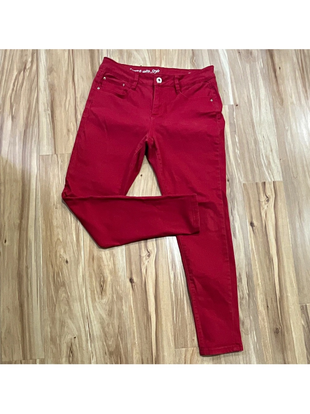 Signature Studio Red Skinny Jeans